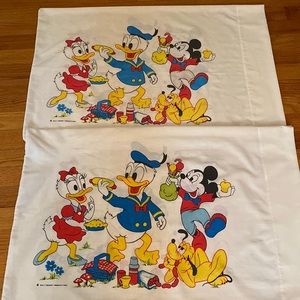 Pair of Vintage Disney Character Pillowcases